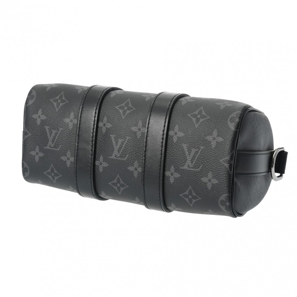 Louis Vuitton Monogram Eclipse Black Keepall Bandouliere Canvas Handbag - Picture 5 of 11